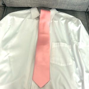 Pink silk tie